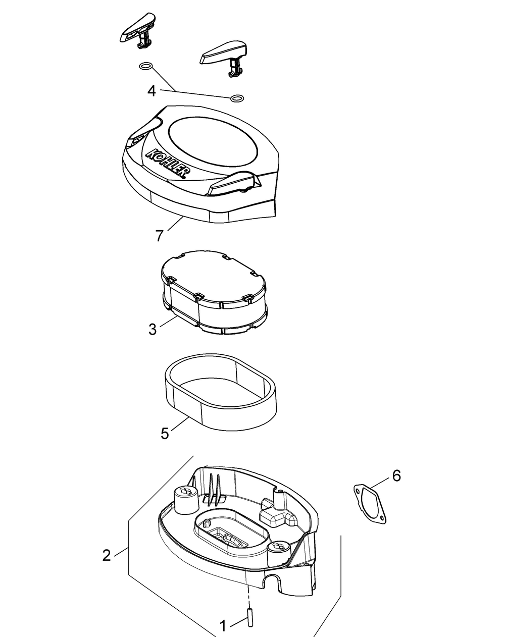 Kohler Kt725-3013 Air Intake And Filtration Diagram and Parts List for XT2-LX42KH (13APA1CS010-13WPA1CS010)(2015) Cub Cadet Lawn Tractor